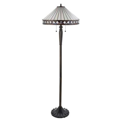 Endon 70936 - Stojací lampa Tiffany FARGO 2xE27/60W/230V pr. 50 cm