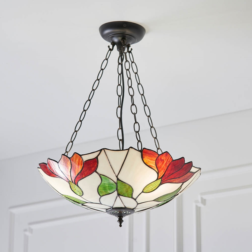 Endon 70946 - Lustr na řetězu BOTANICA 3xE27/60W/230V pr. 45 cm
