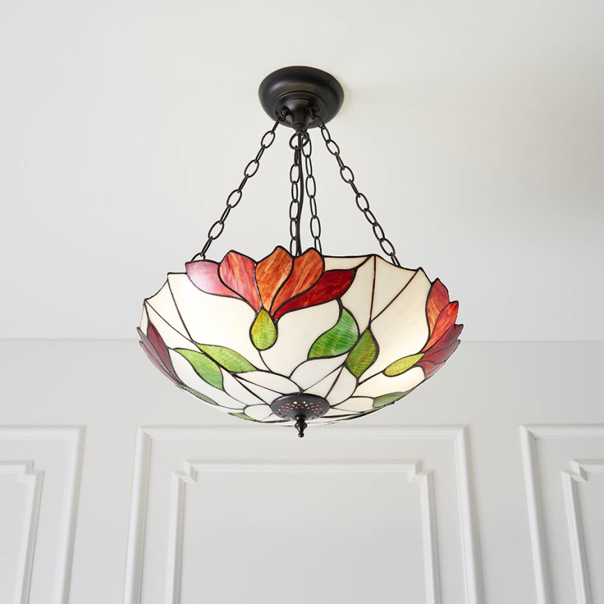Endon 70946 - Lustr na řetězu BOTANICA 3xE27/60W/230V pr. 45 cm
