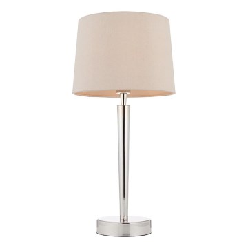 Endon 72175 - Stolní lampa s USB portem SYON 1xE14/40W/230V lesklý chrom/béžová