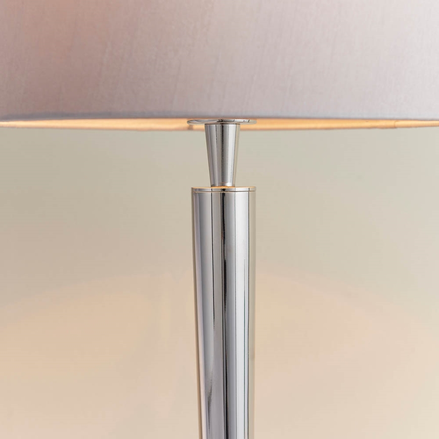 Endon 72175 - Stolní lampa s USB portem SYON 1xE14/40W/230V lesklý chrom/béžová