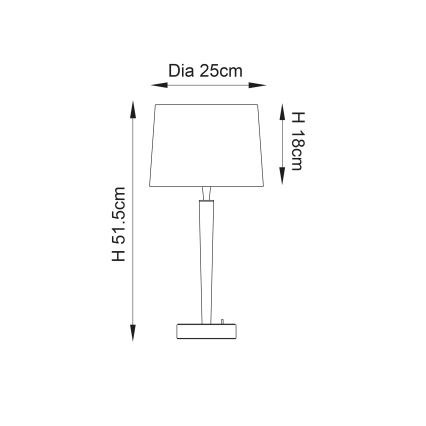 Endon 72175 - Stolní lampa s USB portem SYON 1xE14/40W/230V lesklý chrom/béžová