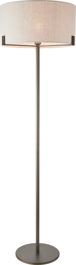 Endon 72634 - Stojací lampa HAYFIELD 1xE27/40W/230V hnědá/šedá