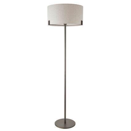 Endon 72634 - Stojací lampa HAYFIELD 1xE27/40W/230V hnědá/šedá