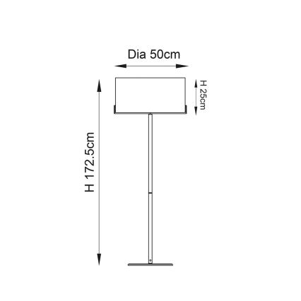 Endon 72634 - Stojací lampa HAYFIELD 1xE27/40W/230V hnědá/šedá