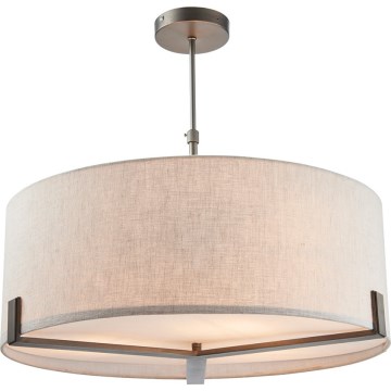 Endon 72635 - Lustr na tyči HAYFIELD 3xE27/40W/230V matný chrom/šedá