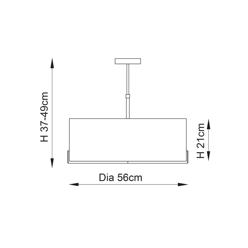 Endon 72635 - Lustr na tyči HAYFIELD 3xE27/40W/230V matný chrom/šedá