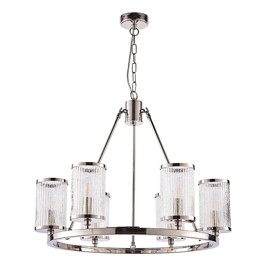 Endon 74128 - Lustr na řetězu EASTON 6xE14/6W/230V lesklý chrom