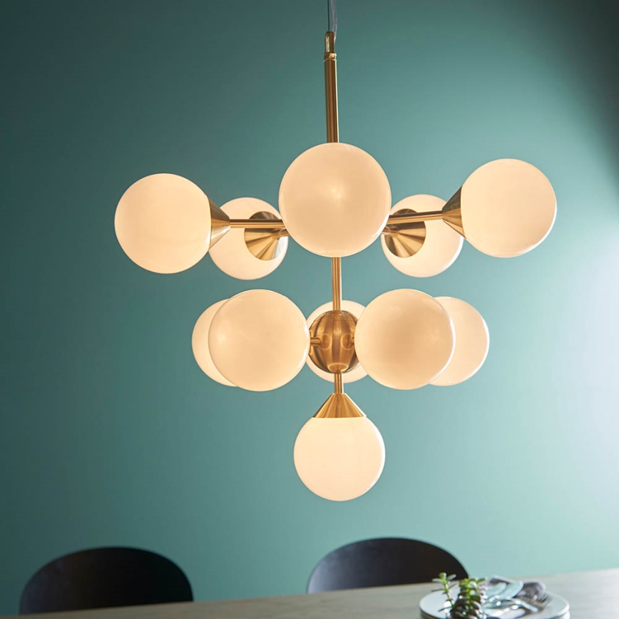 Endon 76500 - Lustr na lanku OSCAR 11xG9/18W/230V mosaz