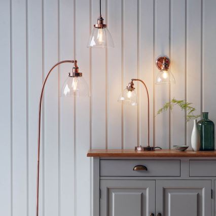 Endon 77861 - Stolní lampa HANSEN 1xE27/40W/230V měděná