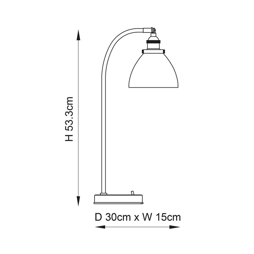 Endon 77861 - Stolní lampa HANSEN 1xE27/40W/230V měděná
