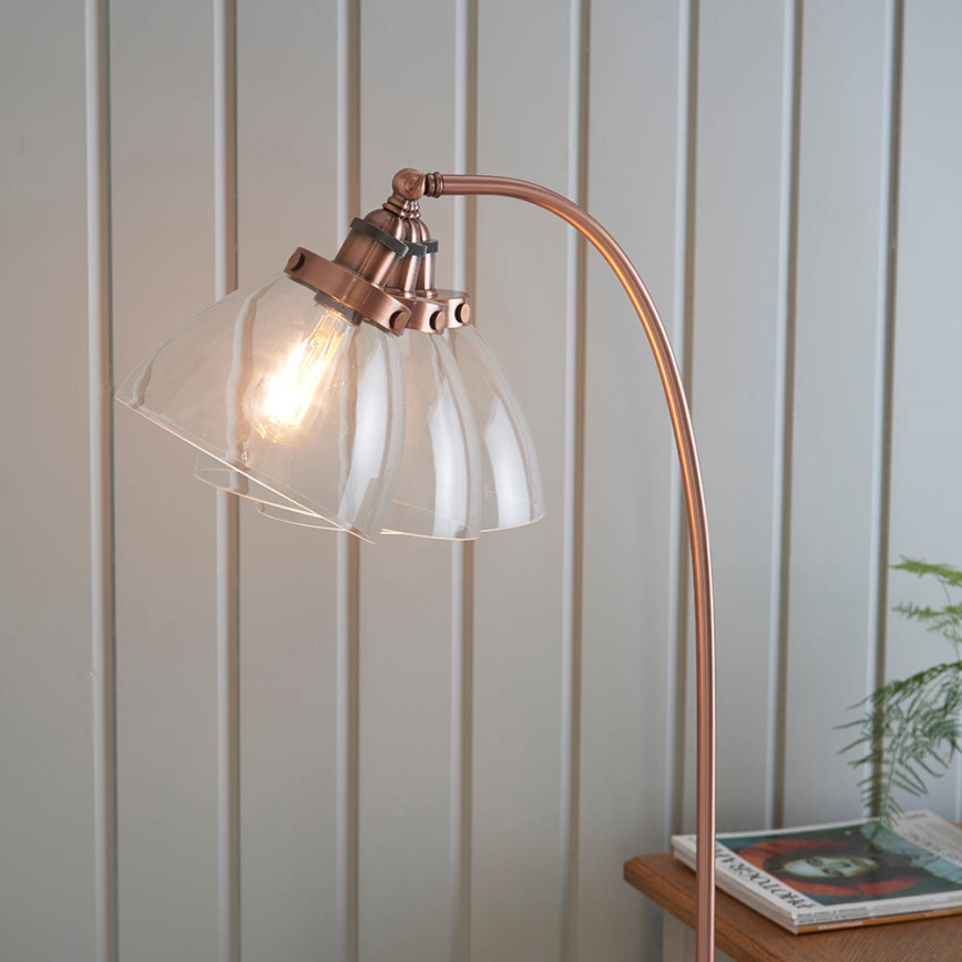 Endon 77862 - Stojací lampa HANSEN 1xE27/40W/230V měděná