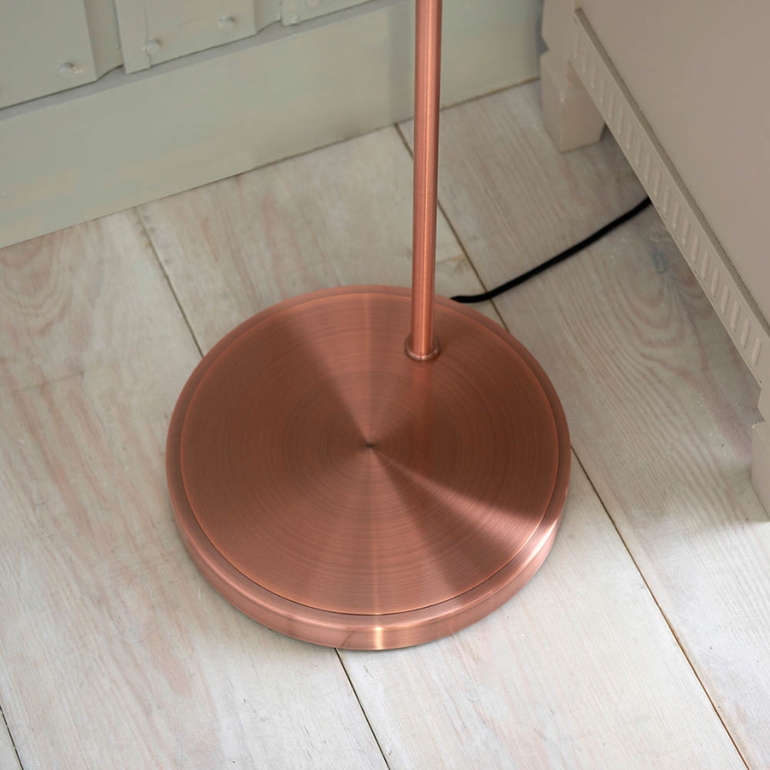 Endon 77862 - Stojací lampa HANSEN 1xE27/40W/230V měděná