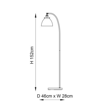 Endon 77862 - Stojací lampa HANSEN 1xE27/40W/230V měděná