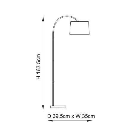 Endon 78163 - Stojací lampa CARLSON 1xE27/60W/230V šedá/černá