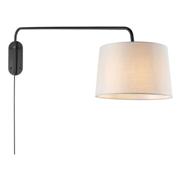 Endon 79380 - Nástěnná lampa CARLSON 1xE27/40W/230V šedá/černá