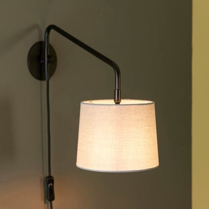 Endon 79500 - Nástěnná lampa CARLSON 1xE14/40W/230V šedá/černá