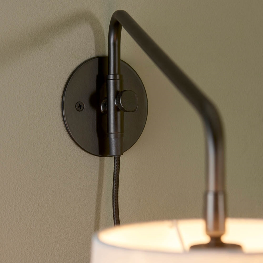 Endon 79500 - Nástěnná lampa CARLSON 1xE14/40W/230V šedá/černá