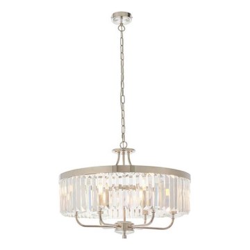 Endon 90263 - Lustr na řetězu CHESTERFIELD 6xE14/6W/230V pr. 55 cm lesklý chrom