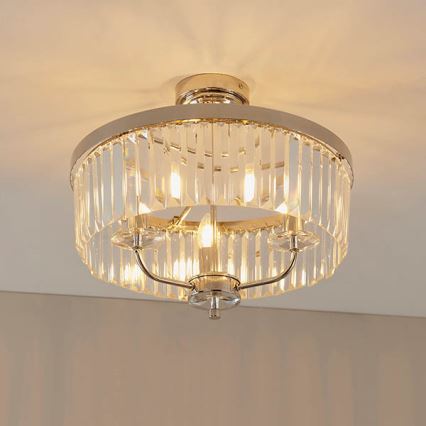 Endon 90264 - Přisazený lustr CHESTERFIELD 3xE14/6W/230V lesklý chrom