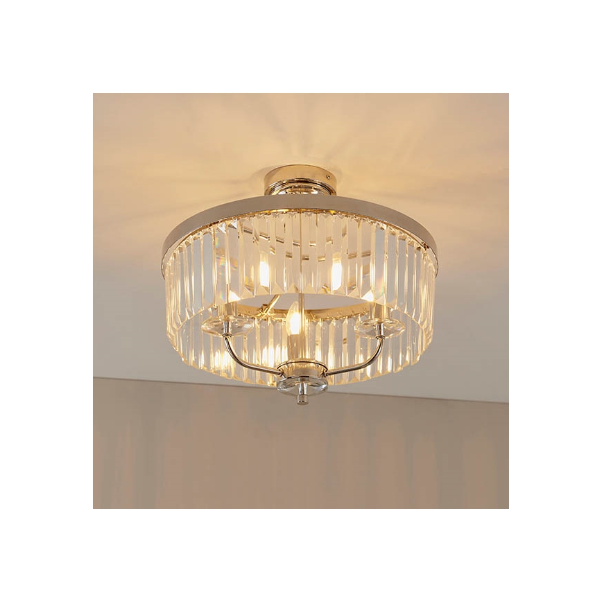 Endon 90264 - Přisazený lustr CHESTERFIELD 3xE14/6W/230V pr. 45 cm lesklý chrom