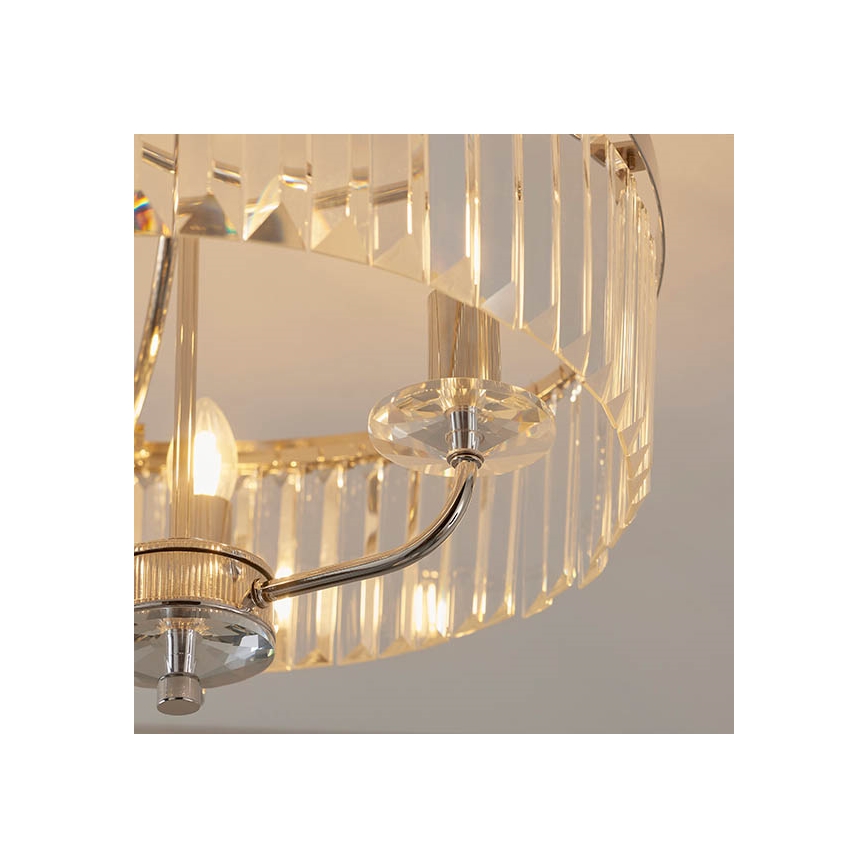 Endon 90264 - Přisazený lustr CHESTERFIELD 3xE14/6W/230V pr. 45 cm lesklý chrom