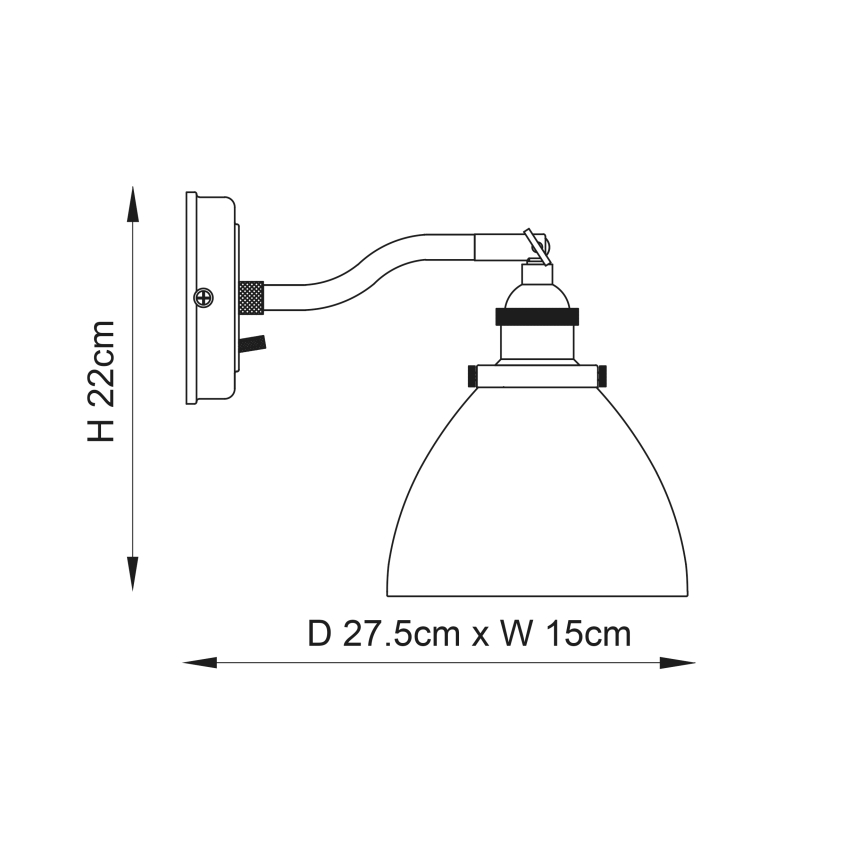 Endon 91739 - Nástěnné bodové svítidlo HANSEN 1xE14/40W/230V matný chrom