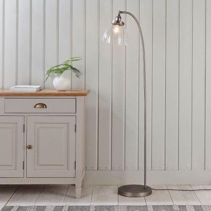 Endon 91741 - Stojací lampa HANSEN 1xE27/40W/230V matný chrom