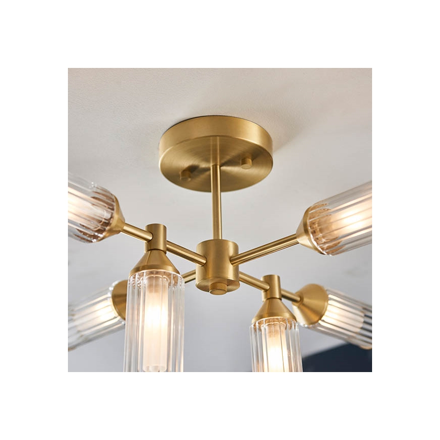 Endon 92213 - Lustr na tyči 6xG9/3W/230V mosaz