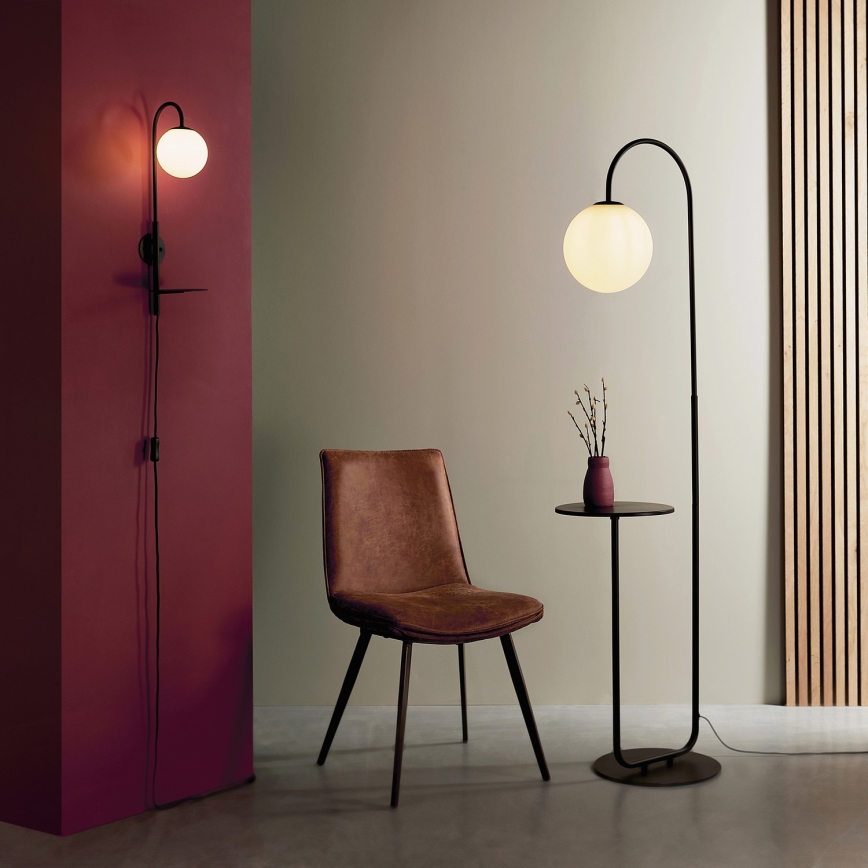 Endon 92424 - Stojací lampa HALO 1xE14/7W/230V černá