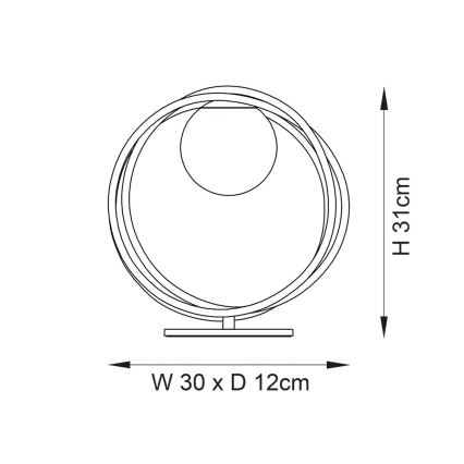 Endon 92491 - Stolní lampa EMILIO 1xG9/3W/230V zlatá/bílá