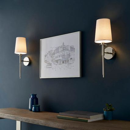 Endon 92949 - Nástěnná lampa 1xE14/6W/230V bílá/lesklý chrom