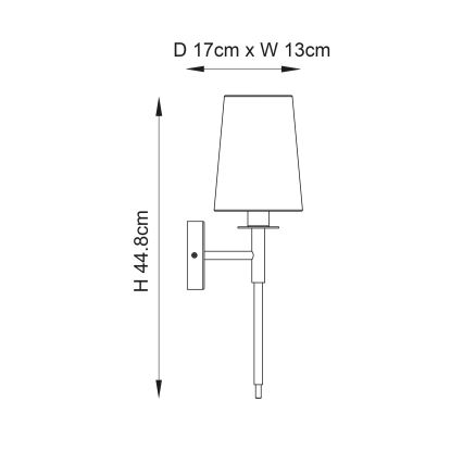 Endon 92949 - Nástěnná lampa 1xE14/6W/230V bílá/lesklý chrom