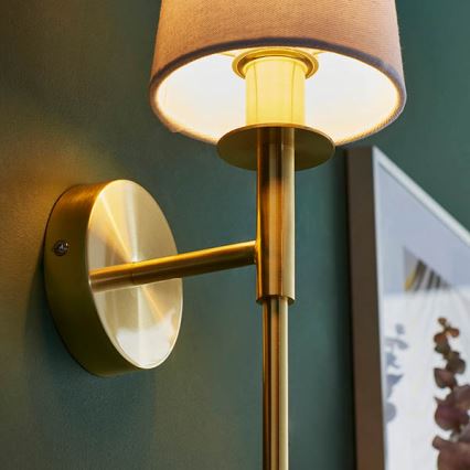 Endon 92955 - Nástěnná lampa 1xE14/6W/230V bílá/zlatá