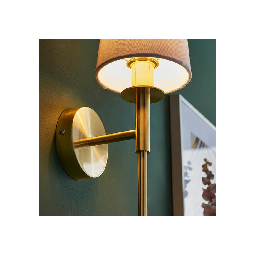 Endon 92955 - Nástěnná lampa 1xE14/6W/230V bílá/zlatá