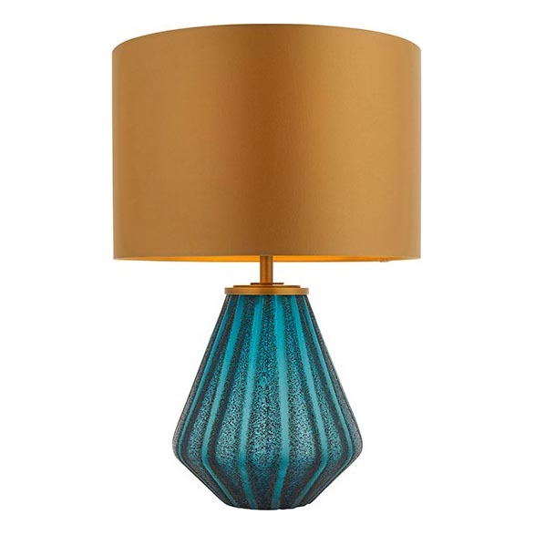 Endon 93059 - Stolní lampa ALYSSIA 1xE27/10W/230V zlatá/modrá