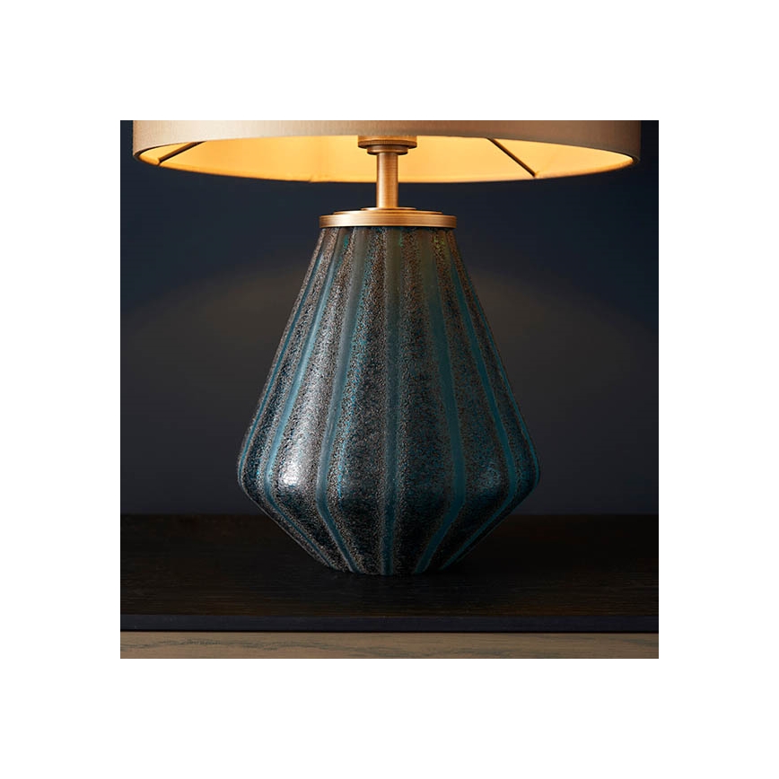 Endon 93059 - Stolní lampa ALYSSIA 1xE27/10W/230V zlatá/modrá