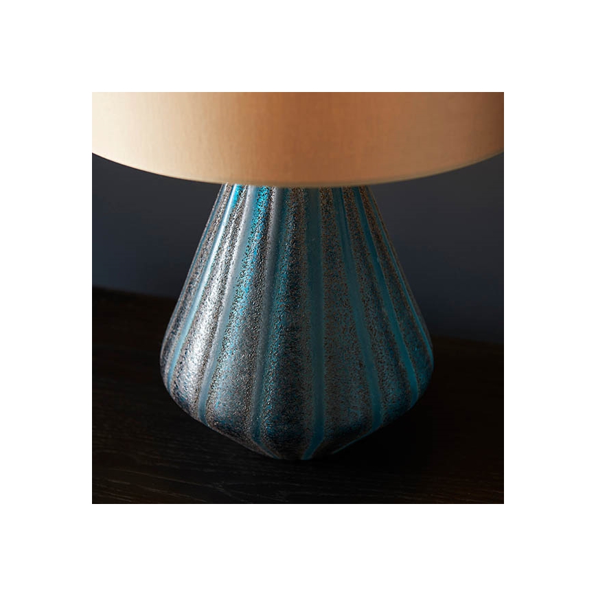 Endon 93059 - Stolní lampa ALYSSIA 1xE27/10W/230V zlatá/modrá