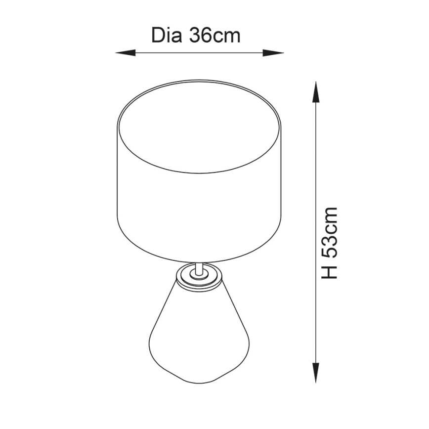 Endon 93059 - Stolní lampa ALYSSIA 1xE27/10W/230V zlatá/modrá