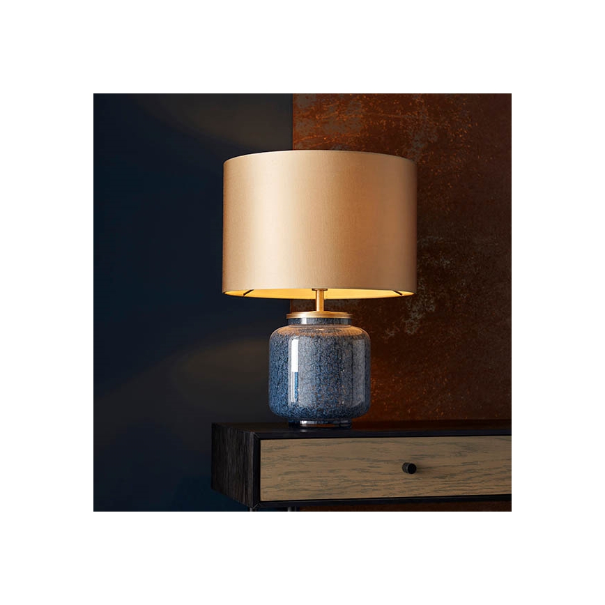 Endon 93067 - Stolní lampa ZINNIA 1xE27/10W/230V modrá/zlatá