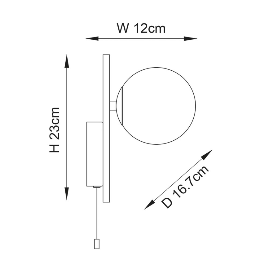 Endon 94081 - Koupelnové nástěnné svítidlo SPA 1xG9/3W/230V IP44 černá