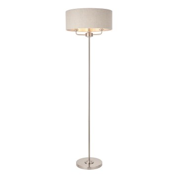 Endon 94359 - Stojací lampa HIGHCLERE 3xE14/40W/230V béžová/lesklý chrom pr. 47 cm