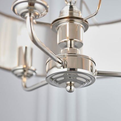 Endon 94377 - Lustr na řetězu HIGHCLERE 3xE14/40W/230V šedá/lesklý chrom