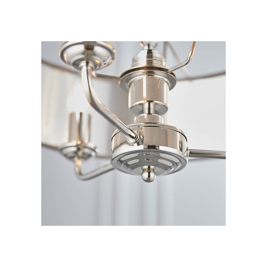 Endon 94377 - Lustr na řetězu HIGHCLERE 3xE14/40W/230V šedá/lesklý chrom