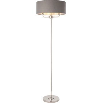 Endon 94378 - Stojací lampa HIGHCLERE 1xE14/40W/230V šedá/lesklý chrom