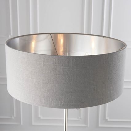 Endon 94378 - Stojací lampa HIGHCLERE 1xE14/40W/230V šedá/lesklý chrom