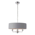 Endon 94394 - Lustr na řetězu HIGHCLERE 3xE14/40W/230V tmavě šedá/lesklý chrom pr. 45 cm