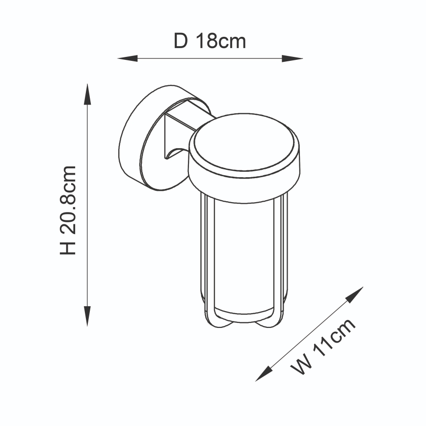 Endon 94990 - LED Koupelnové nástěnné svítidlo LED/8W/230V IP44 2700K matný chrom