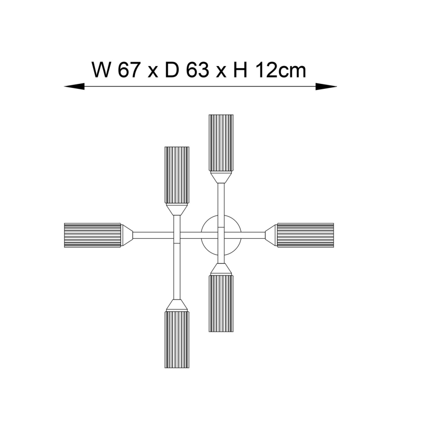 Endon 95045 - Koupelnový přisazený lustr NATORI 6xG9/3W/230V IP44 lesklý chrom
