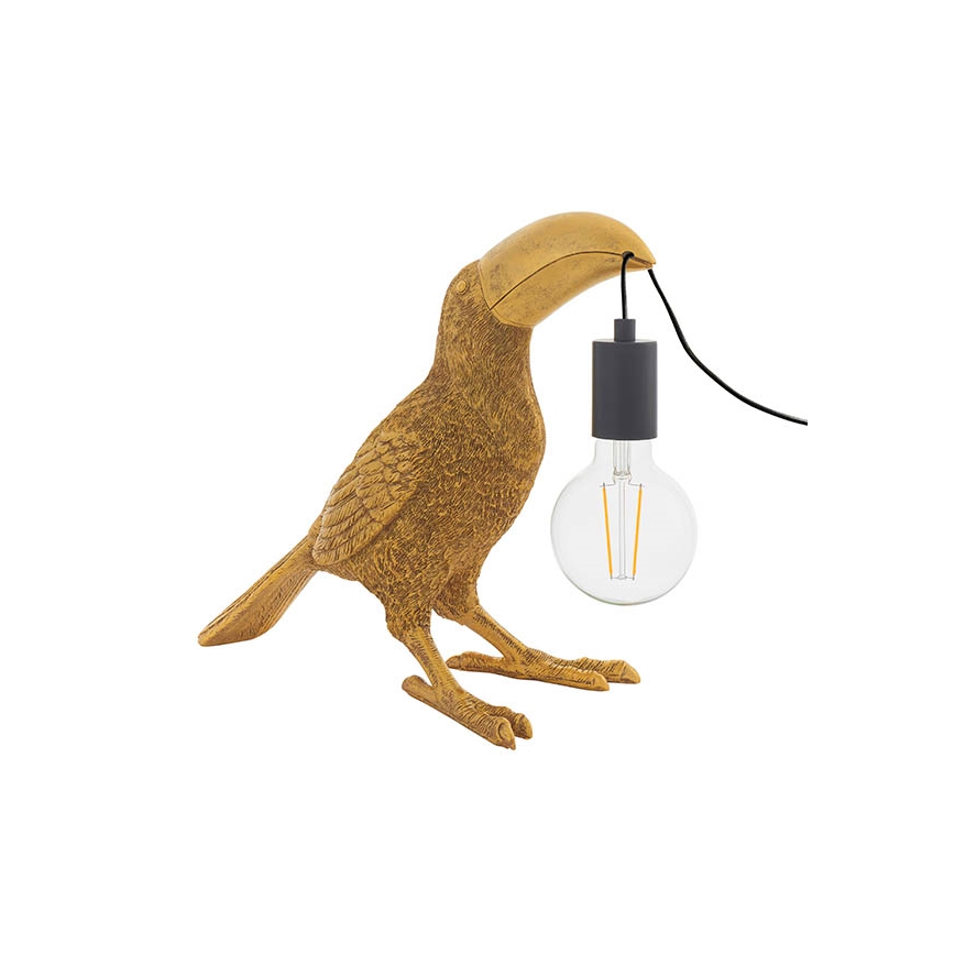 Endon 95077 - Stolní lampa TOCO TOUCAN 1xE27/10W/230V zlatá